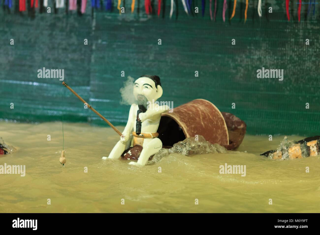 Traditional Vietnamese puppets at the Golden Dragon Water Puppet