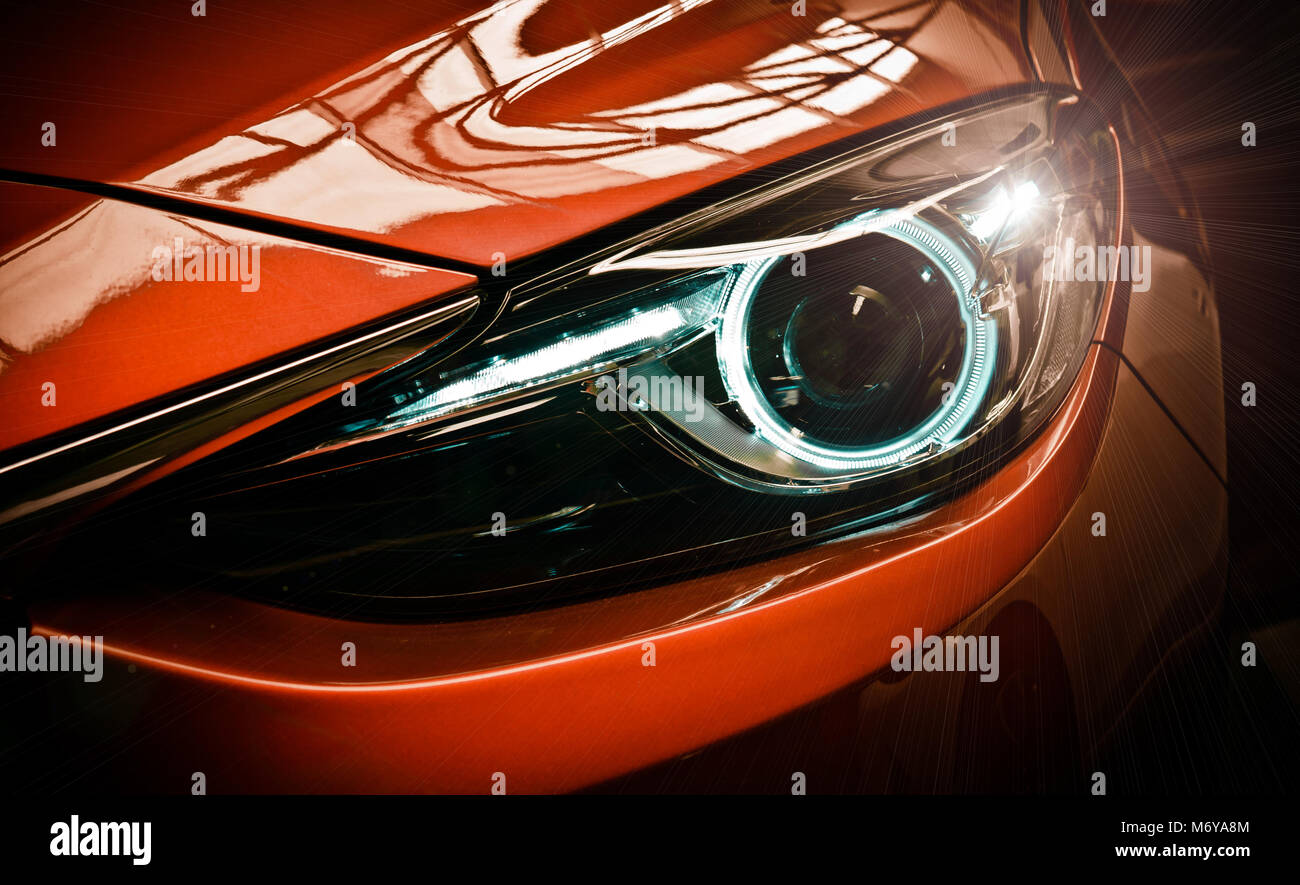 Headlights of my car hires stock photography and images Alamy