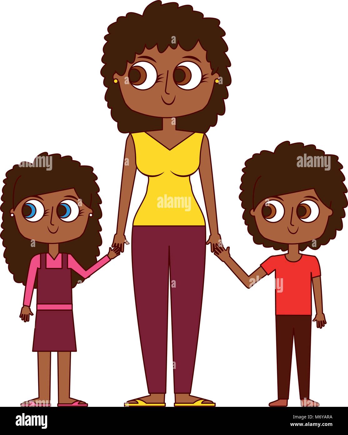 Mother And Her Kids Together Holding Hands Vector Illustration Stock Vector Image Art Alamy Mother And Her Kids Together Holding Hands Vector Illustration Stock Vector Image Art Alamy