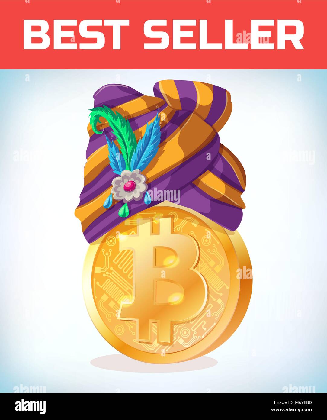 Bitcoin in Turban headdress. Bitcoin. Digital currency. Crypto currency.  Money and finance symbol. Miner bit coin criptocurrency. Virtual money  concep Stock Vector Image & Art - Alamy