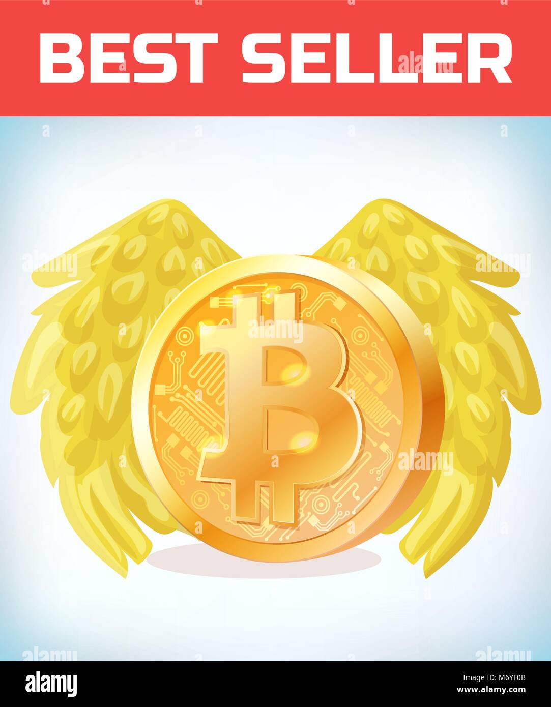 Bitcoin with wings flat illustration. Bitcoin icon flying in the sky. Crypto  currency bit coin. Cryptocurrency emblem. Web and Internet money logo.  Vector illustration Stock Vector Image & Art - Alamy