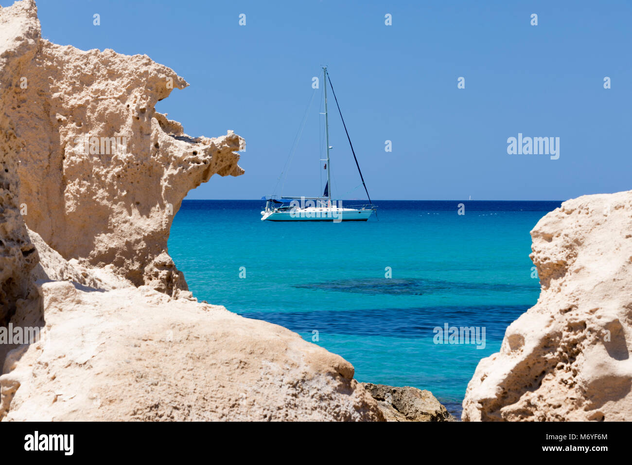 Firiplaka beach, Milos, Cyclades, Aegean Sea, Greek Islands; Greece; Europe Stock Photo