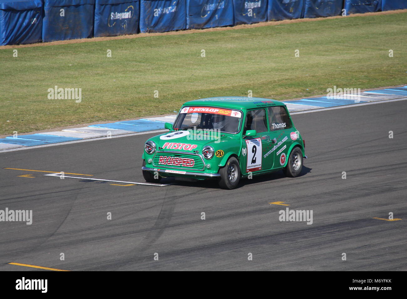 Mini 7 Racing At Donington Park Circuit July 2015 Stock Photo