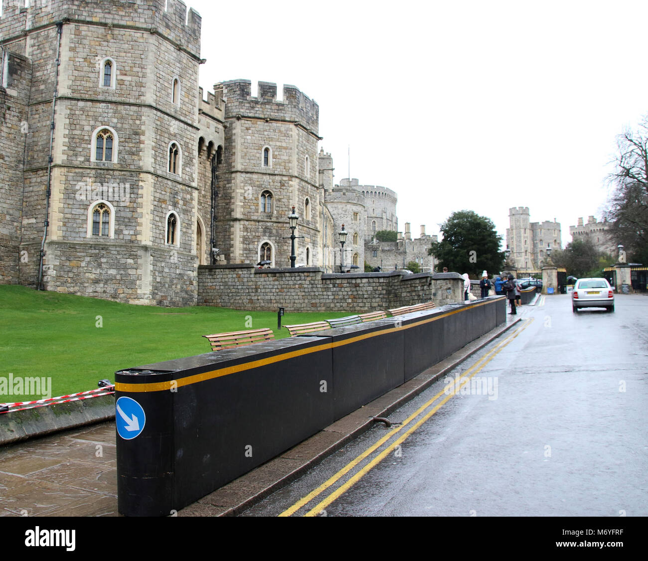 Royal Wedding Preparations in Windsor. Security measures. GVs and Souvenirs on sale in the town. Rough Sleepers  Featuring: anti terrorist measures Where: London, United Kingdom When: 03 Feb 2018 Credit: WENN.com Stock Photo