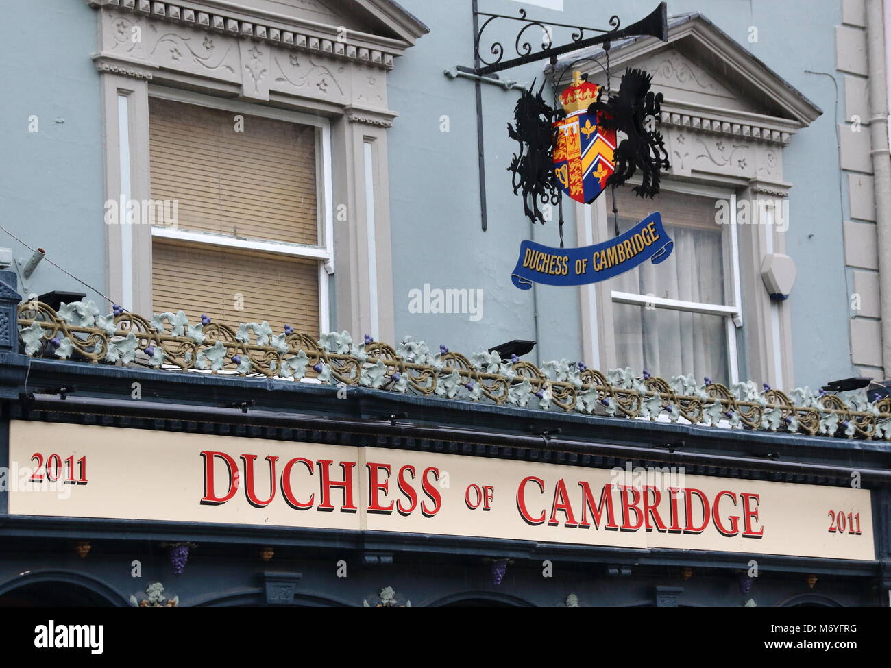 Royal Wedding Preparations in Windsor. Security measures. GVs and Souvenirs on sale in the town. Rough Sleepers  Featuring: Duchess of Cambridge pub Where: London, United Kingdom When: 03 Feb 2018 Credit: WENN.com Stock Photo