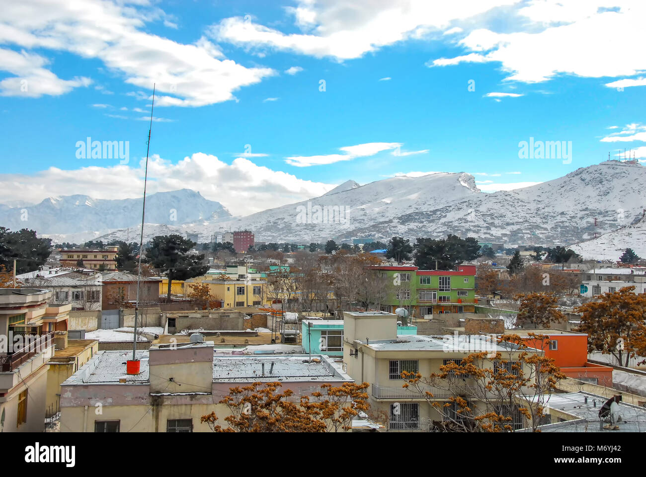 Kabul Afghanistan in the winter with mountains in the background Stock ...