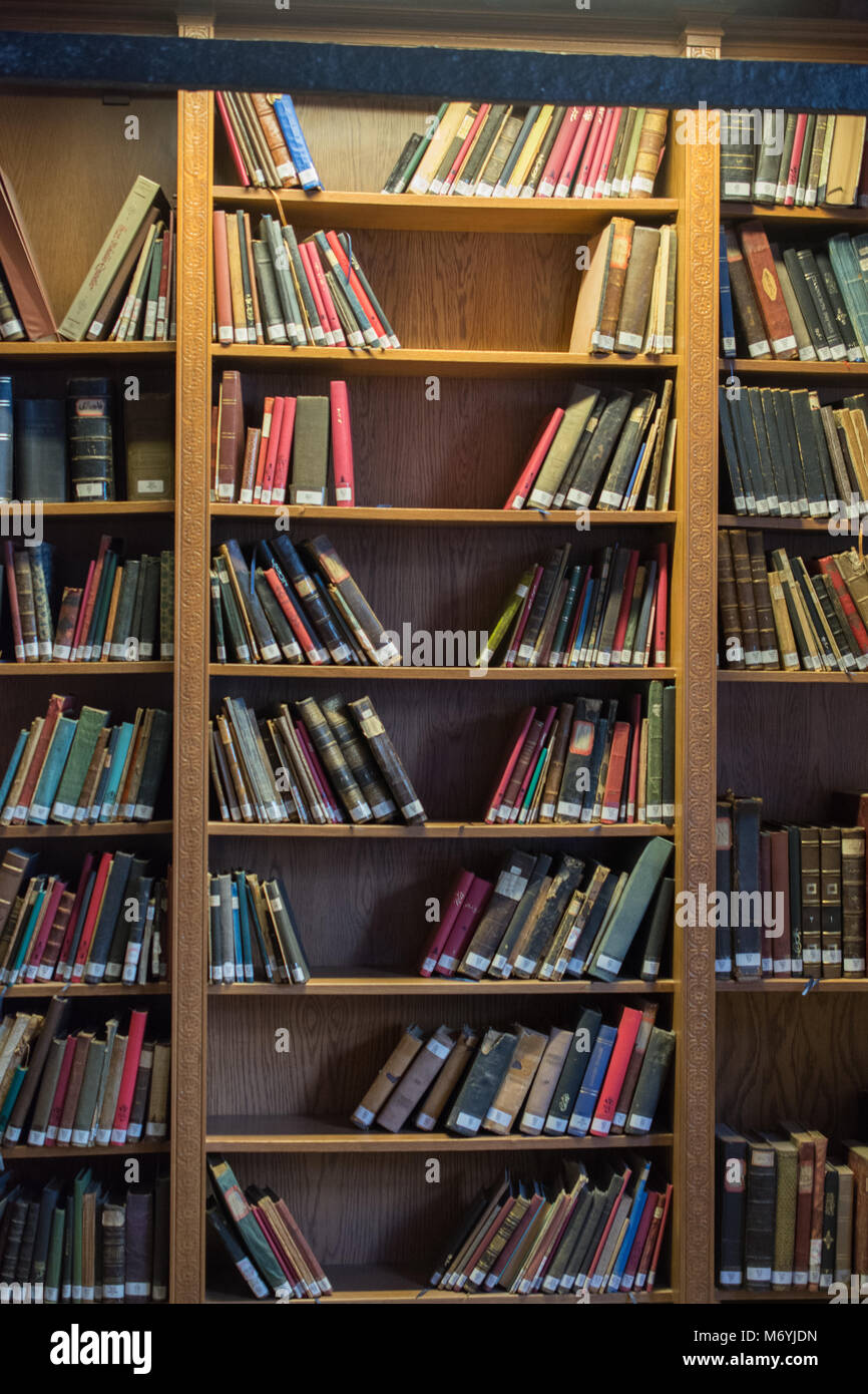 Bookshelf with old Turkish Ottoman handwriting books Stock Photo Alamy