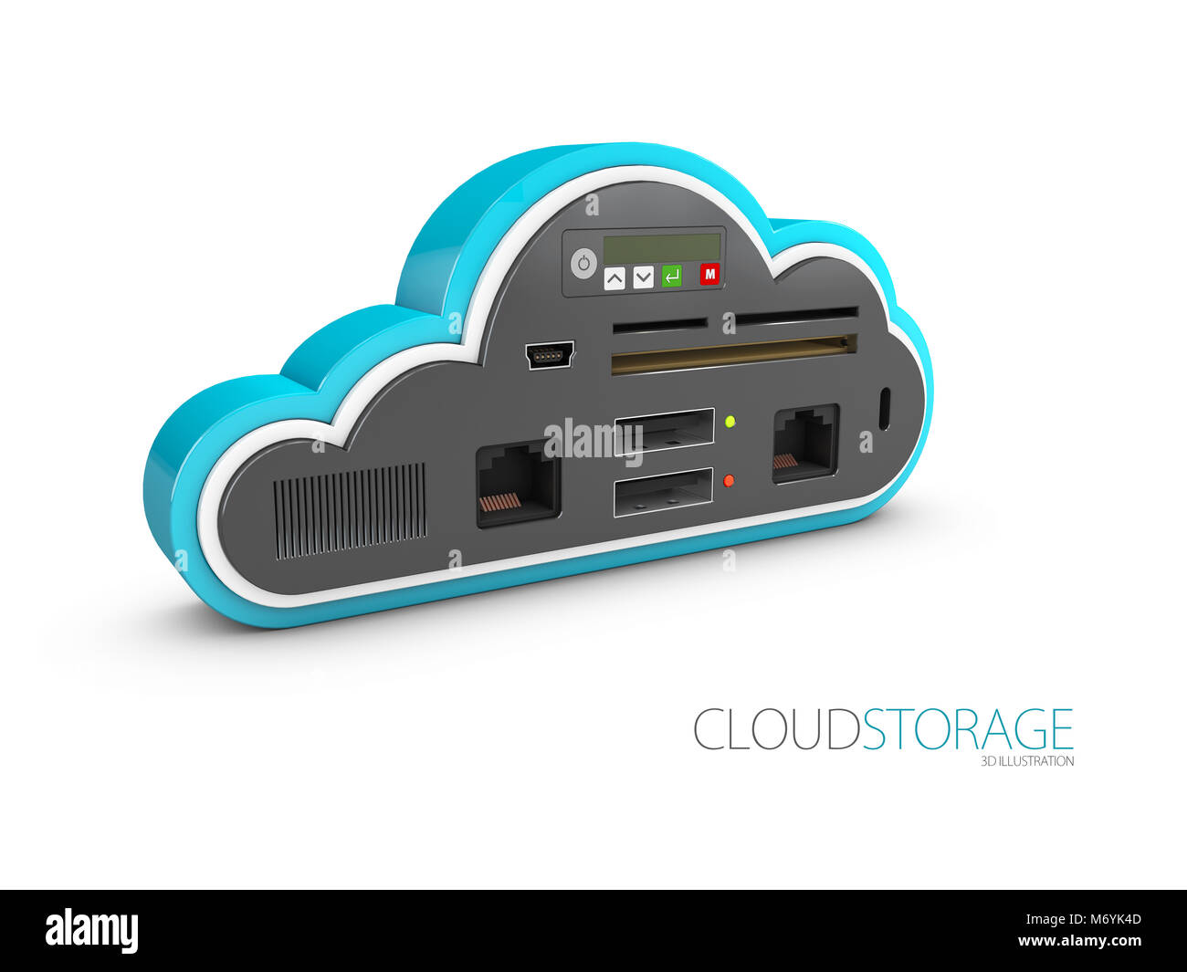 3d Illustration of Cloud Computing Concept. isolated white Stock Photo ...