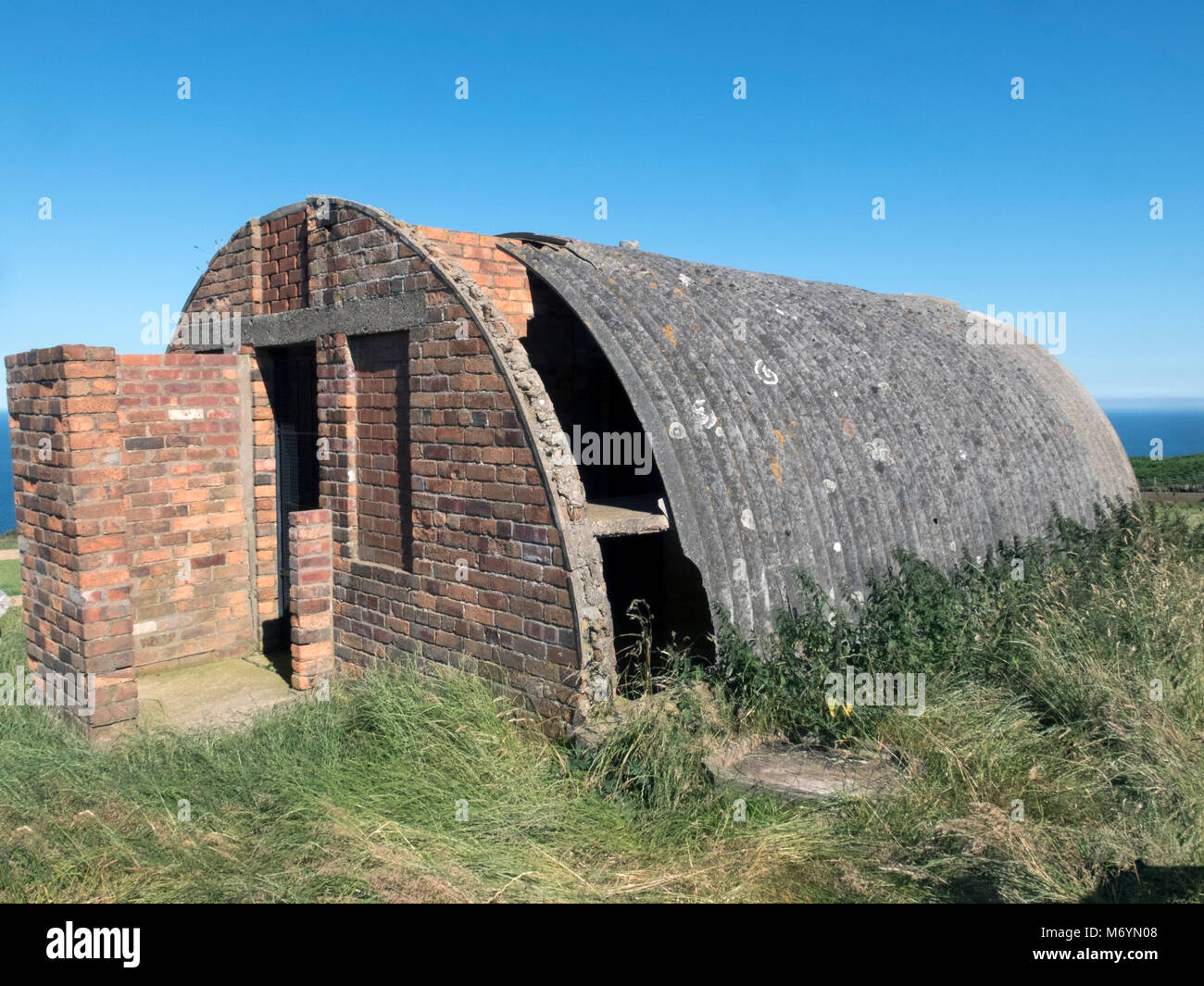 Evidence of the defence of the realm can be found all around Britain in the form of derelict military buildings and radar stations on the coast. Stock Photo