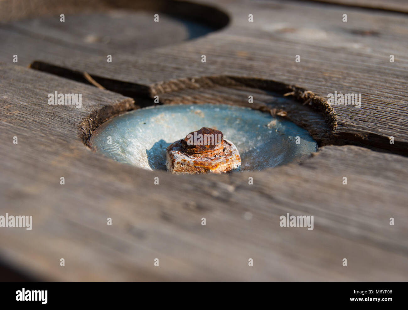 Bolt and nut fixing of wood Stock Photo Alamy