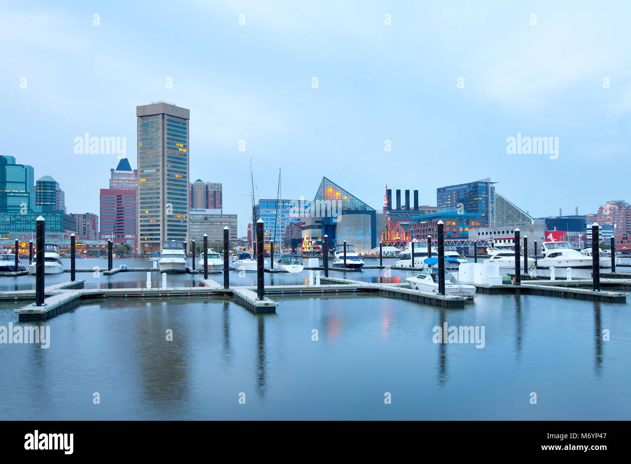 Baltimore, Maryland, United States Downtown city skyline at the Inner