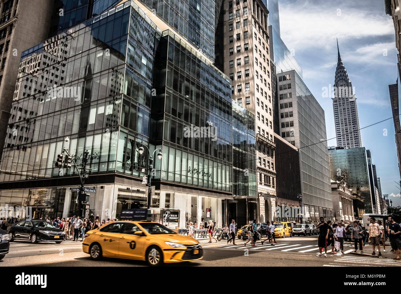 crowded street in New York City Stock Photo Alamy