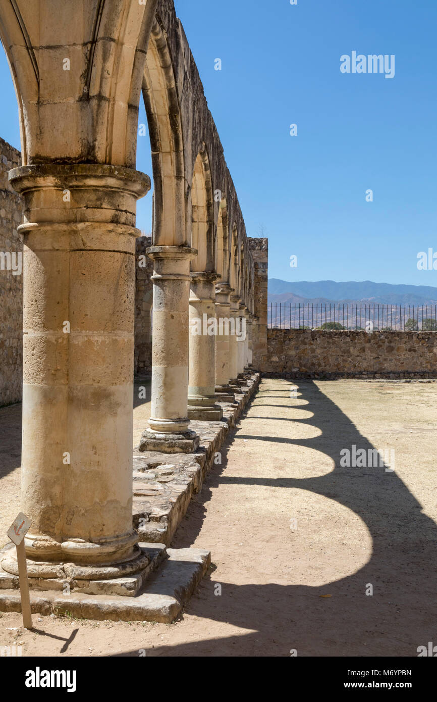 Cuilapam de Guerrero, Oaxaca, Mexico - The monastery of Santiago ApÃ³stol, begun in 1556 and never completed. Stock Photo