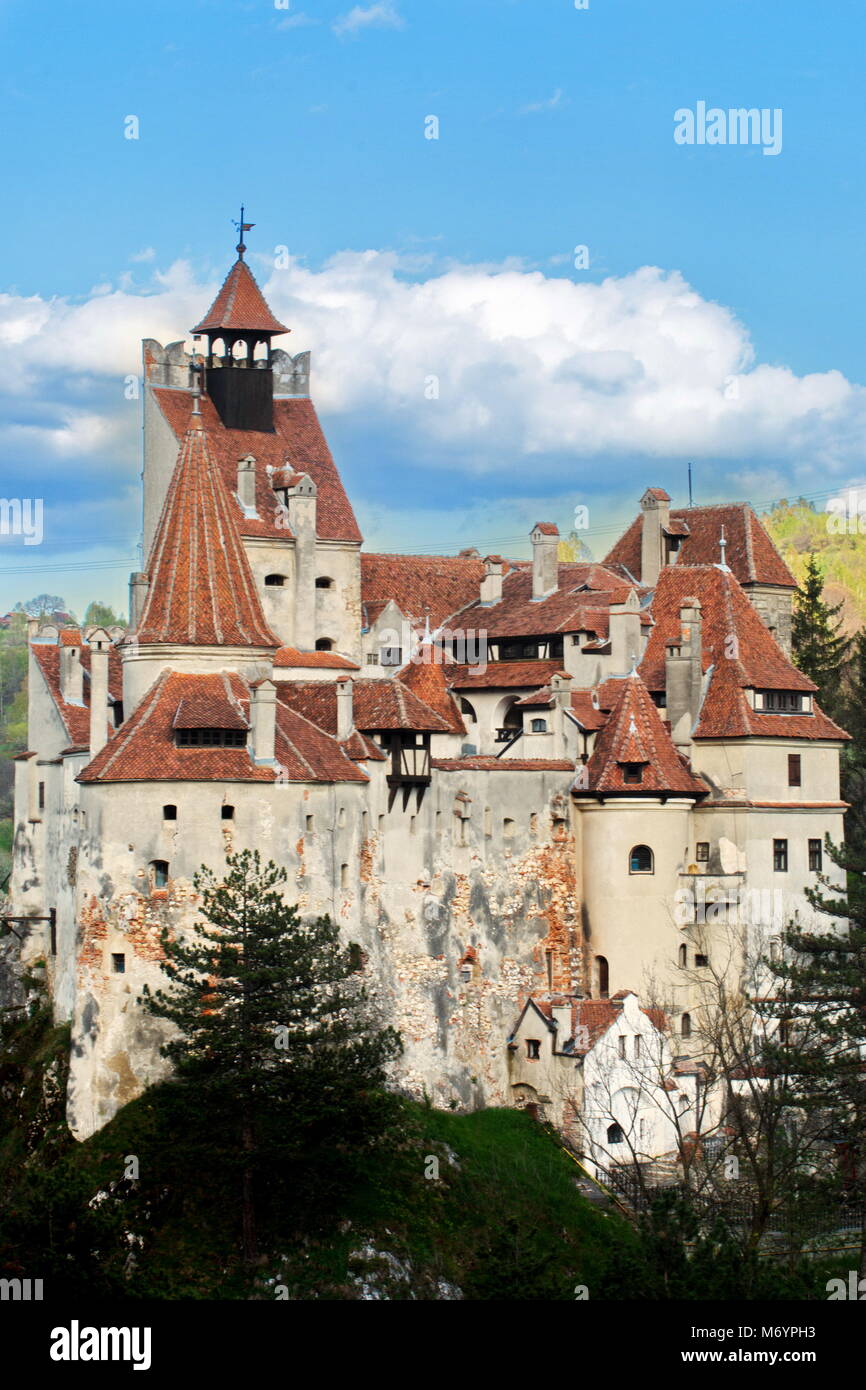 Bran Castle, Dracula Castle Draculas Castle Brasov, Romania, Transylvania attraction landmark Stock Photo