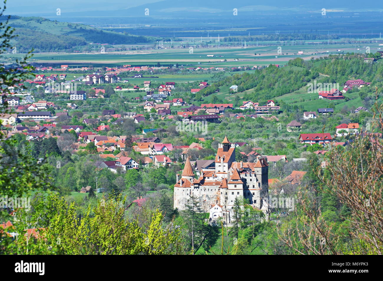 Bran Castle, Dracula Castle Draculas Castle Brasov, Romania, Transylvania attraction landmark Stock Photo