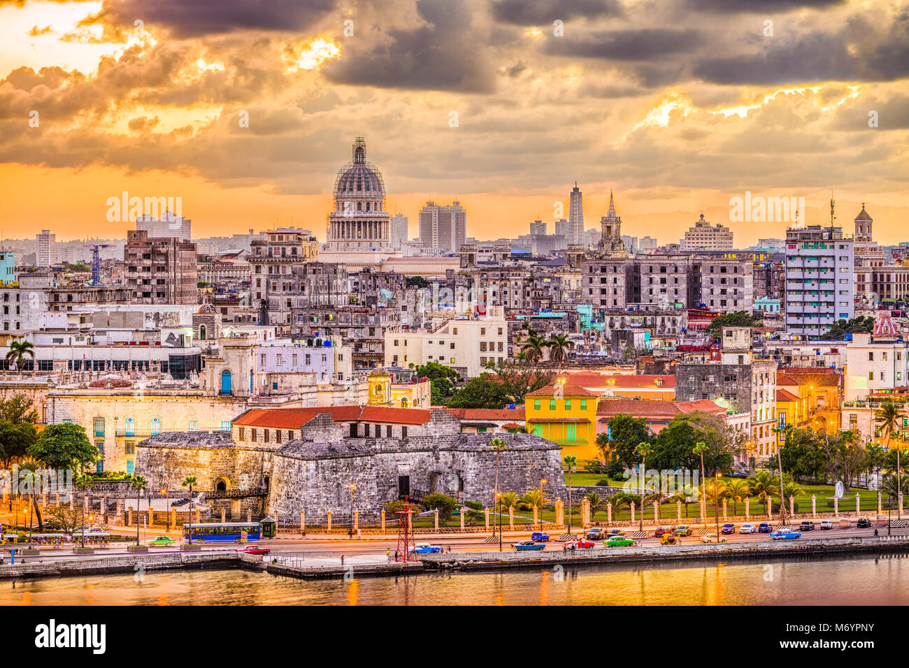 Havana, Cuba downtown skyline. Stock Photo