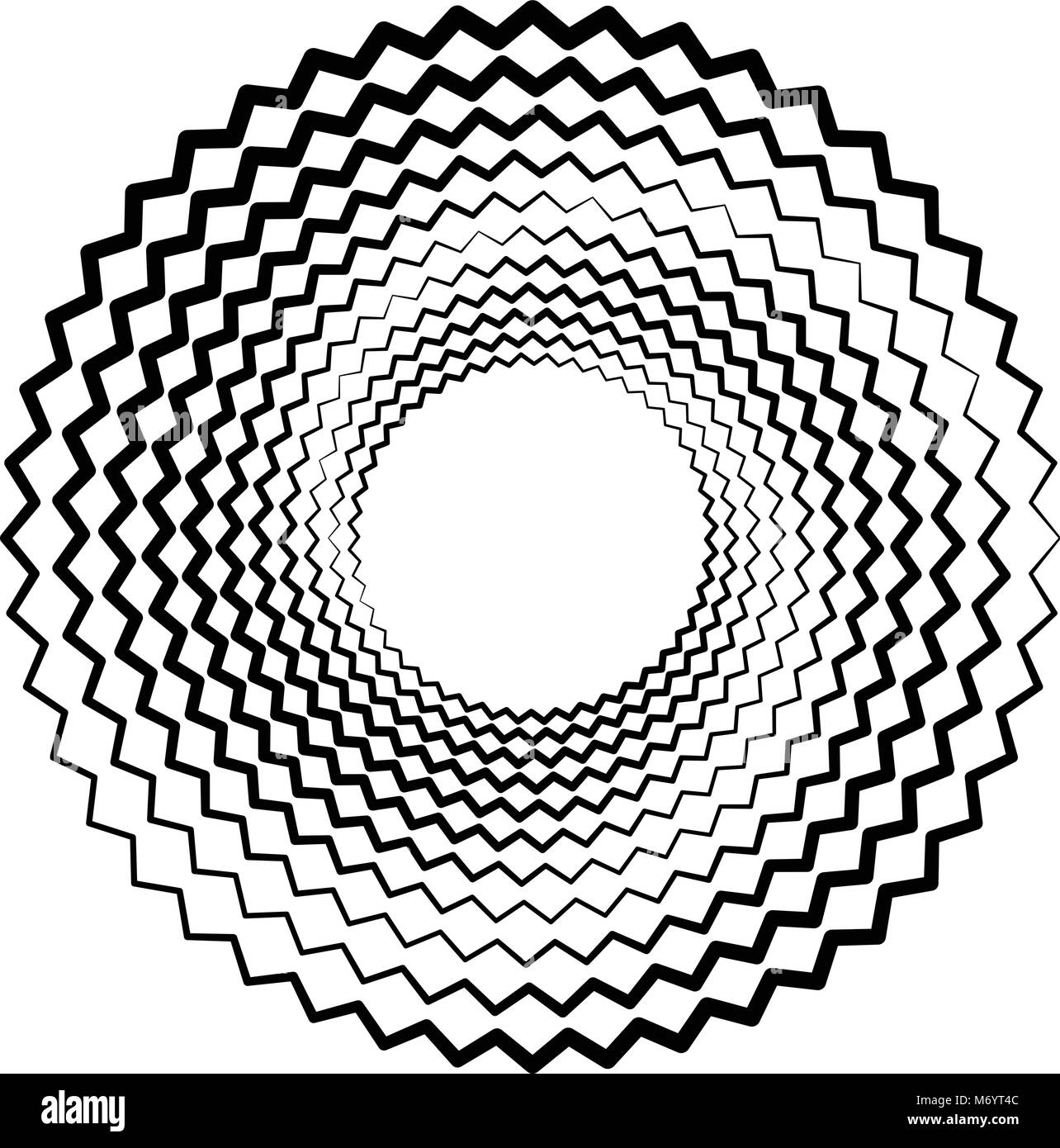 Geometric radial element. Abstract concentric, radial geometric motif ...