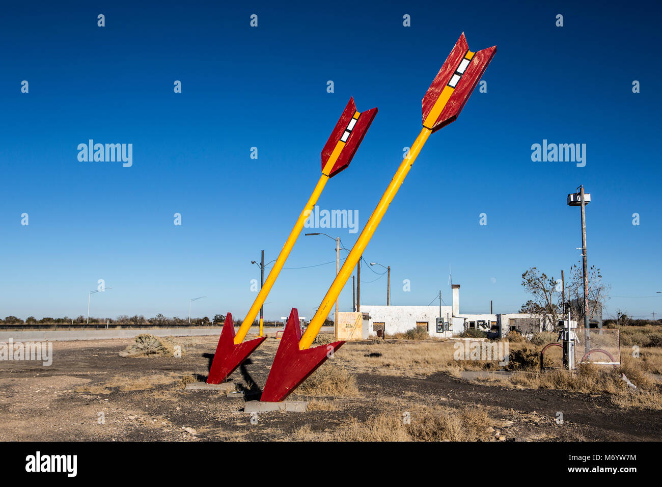 Twin Arrows Trading Post Ruins, Flagstaff, Arizona Stock Photo
