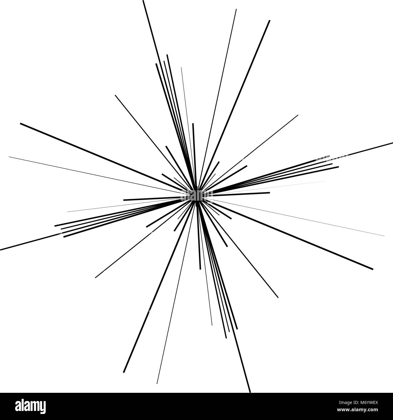 Geometric radial element. Abstract concentric, radial geometric motif ...