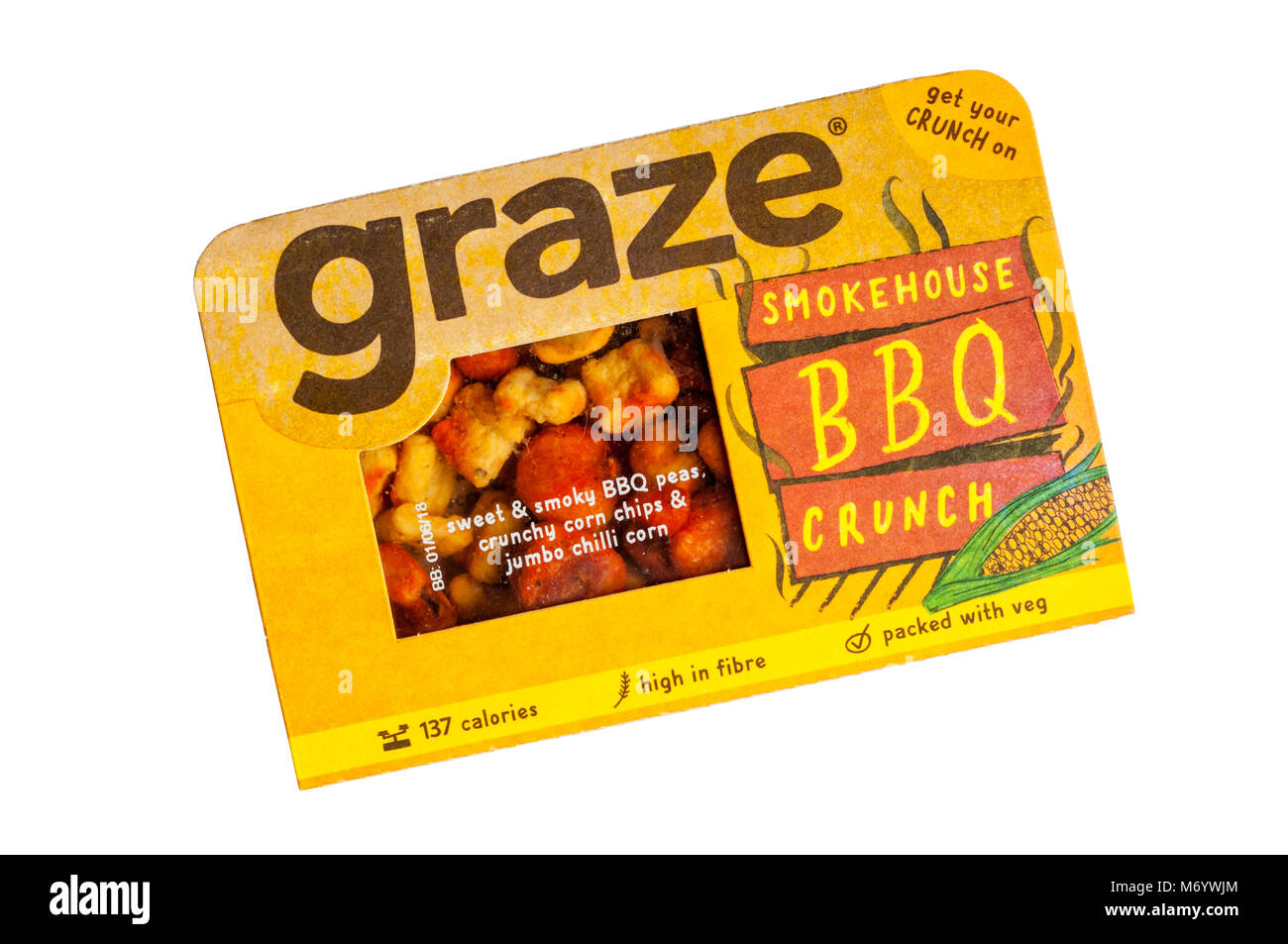 A pack of Graze smokehouse BBQ crunch snacks Stock Photo