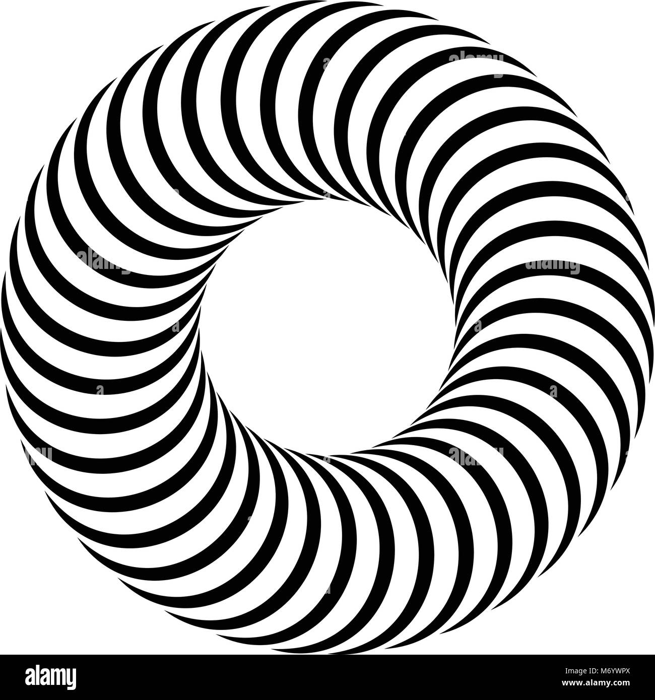 Geometric radial element. Abstract concentric, radial geometric motif ...