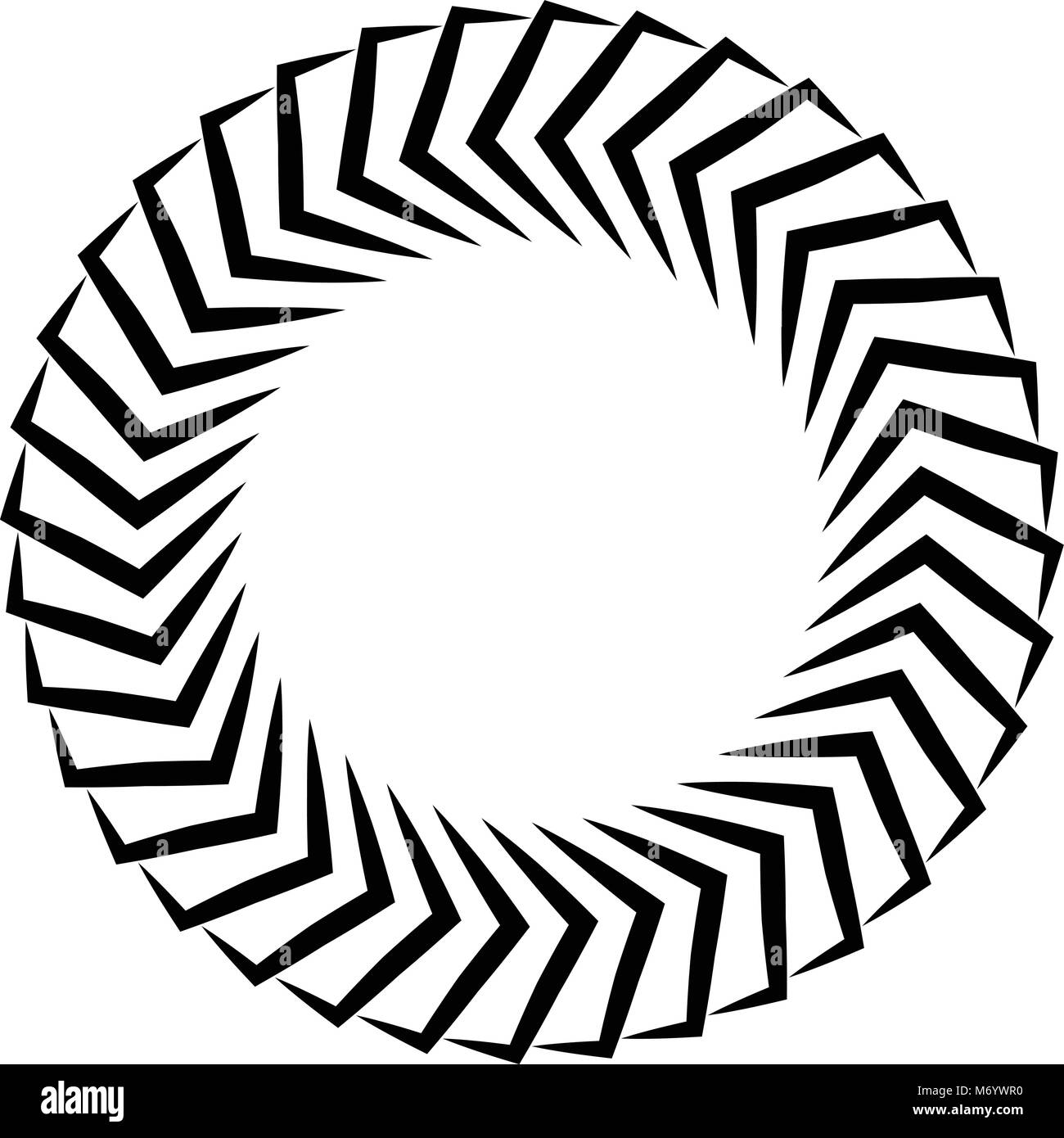 Geometric radial element. Abstract concentric, radial geometric motif ...