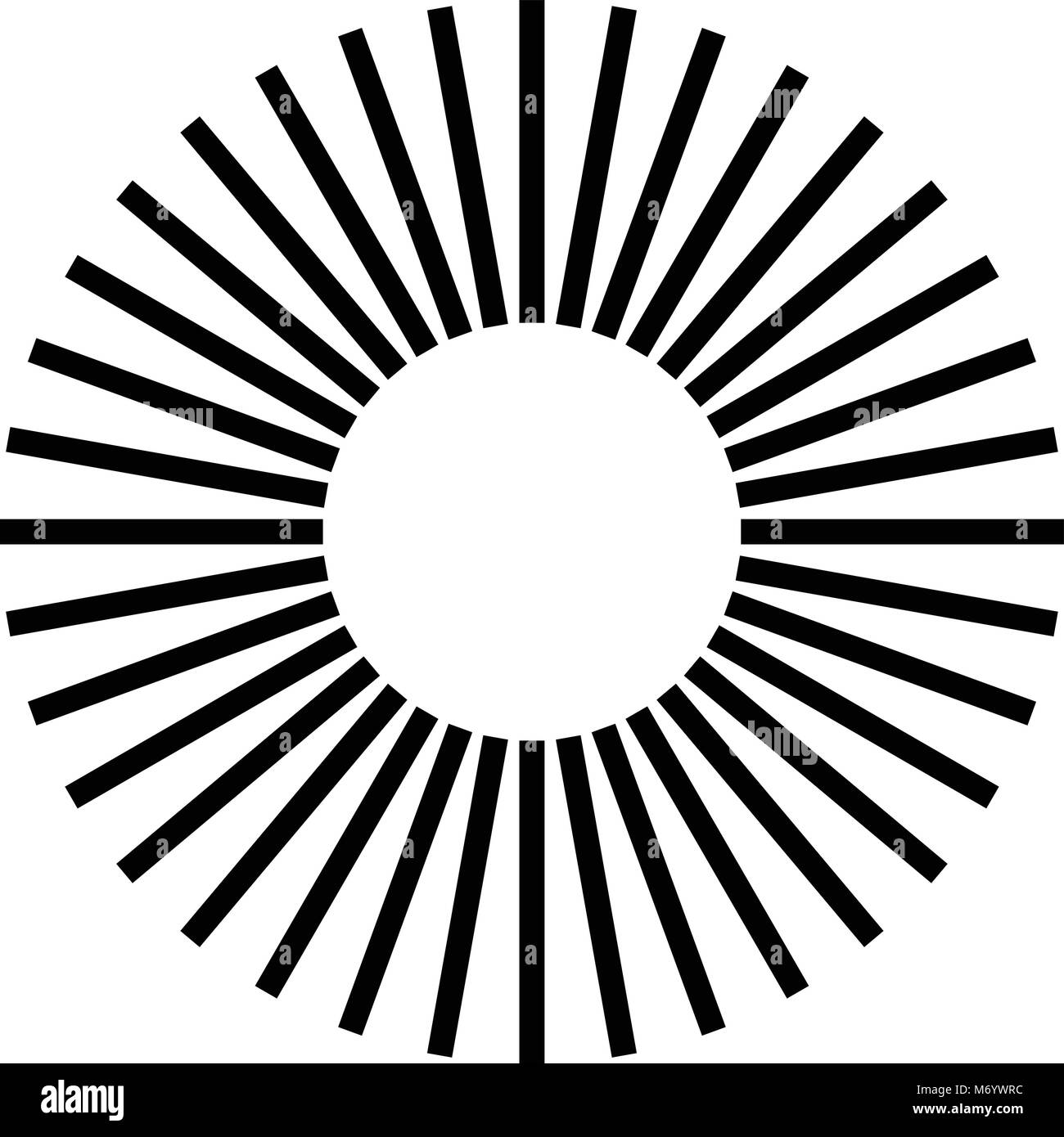 Geometric radial element. Abstract concentric, radial geometric motif ...