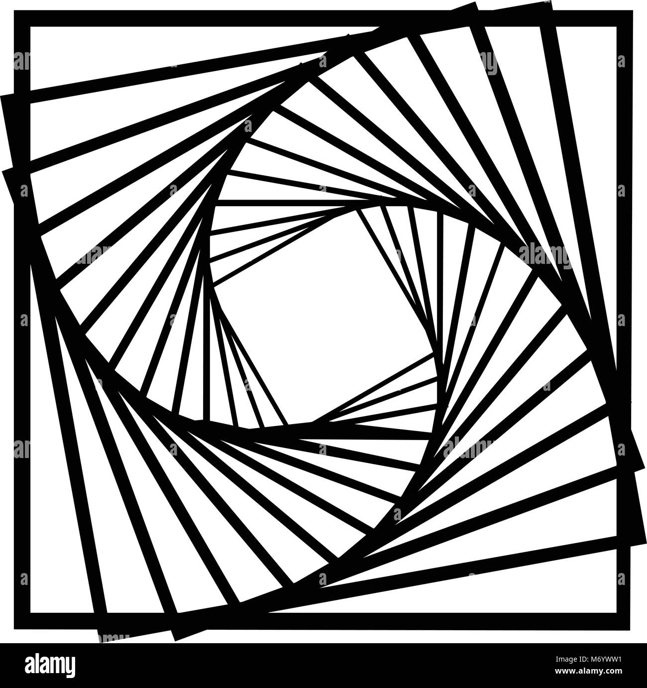 Geometric radial element. Abstract concentric, radial geometric motif ...