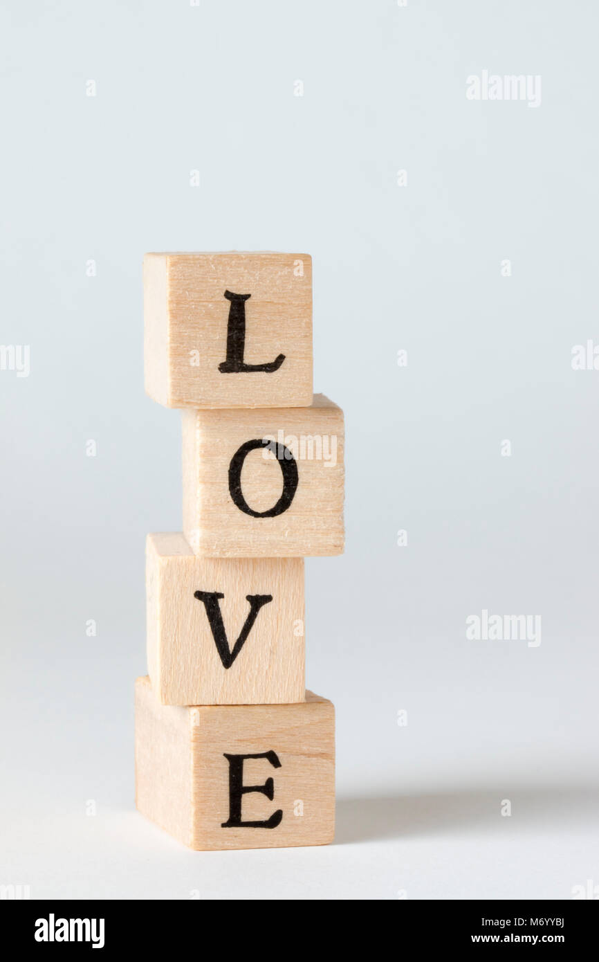 Blocks Written LOVE Stock Photo