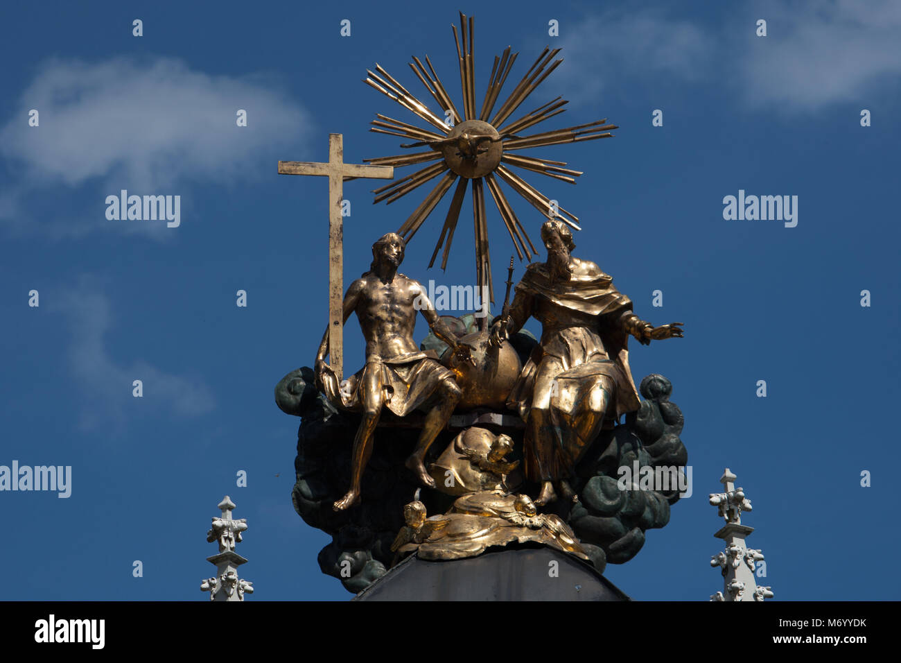 The famous fountain Sankt Corona. Here a Eucharistic miracle arose, therefore the water should have healing effects. Stock Photo