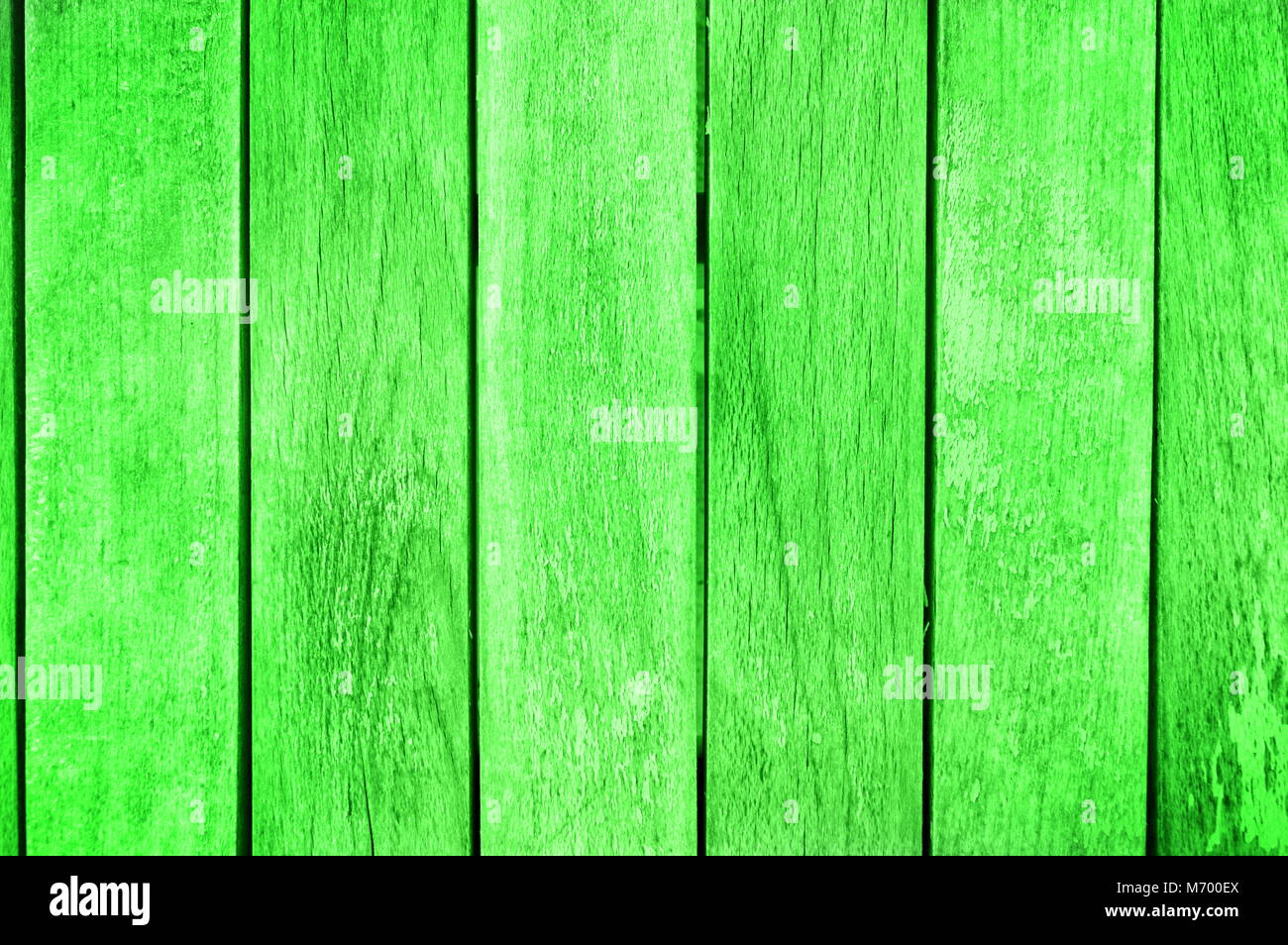 Green wooden board background pattern with copy space Stock Photo