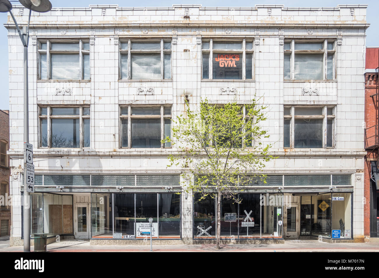Commercial building in downtown Joliet Stock Photo Alamy