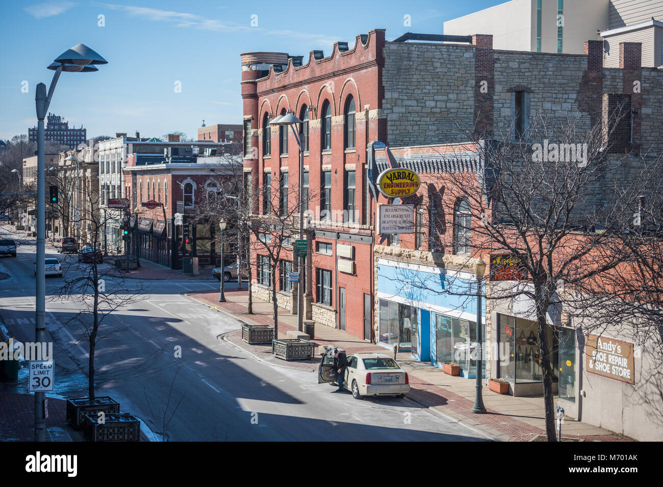 Commercial buildings in downtown Joliet Stock Photo Alamy