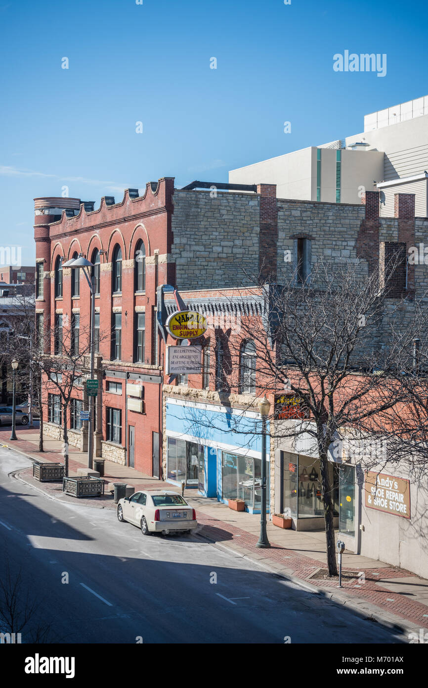 Commercial buildings in downtown Joliet Stock Photo Alamy