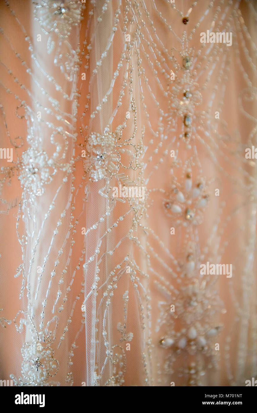 Wedding Dress Detail Stock Photo