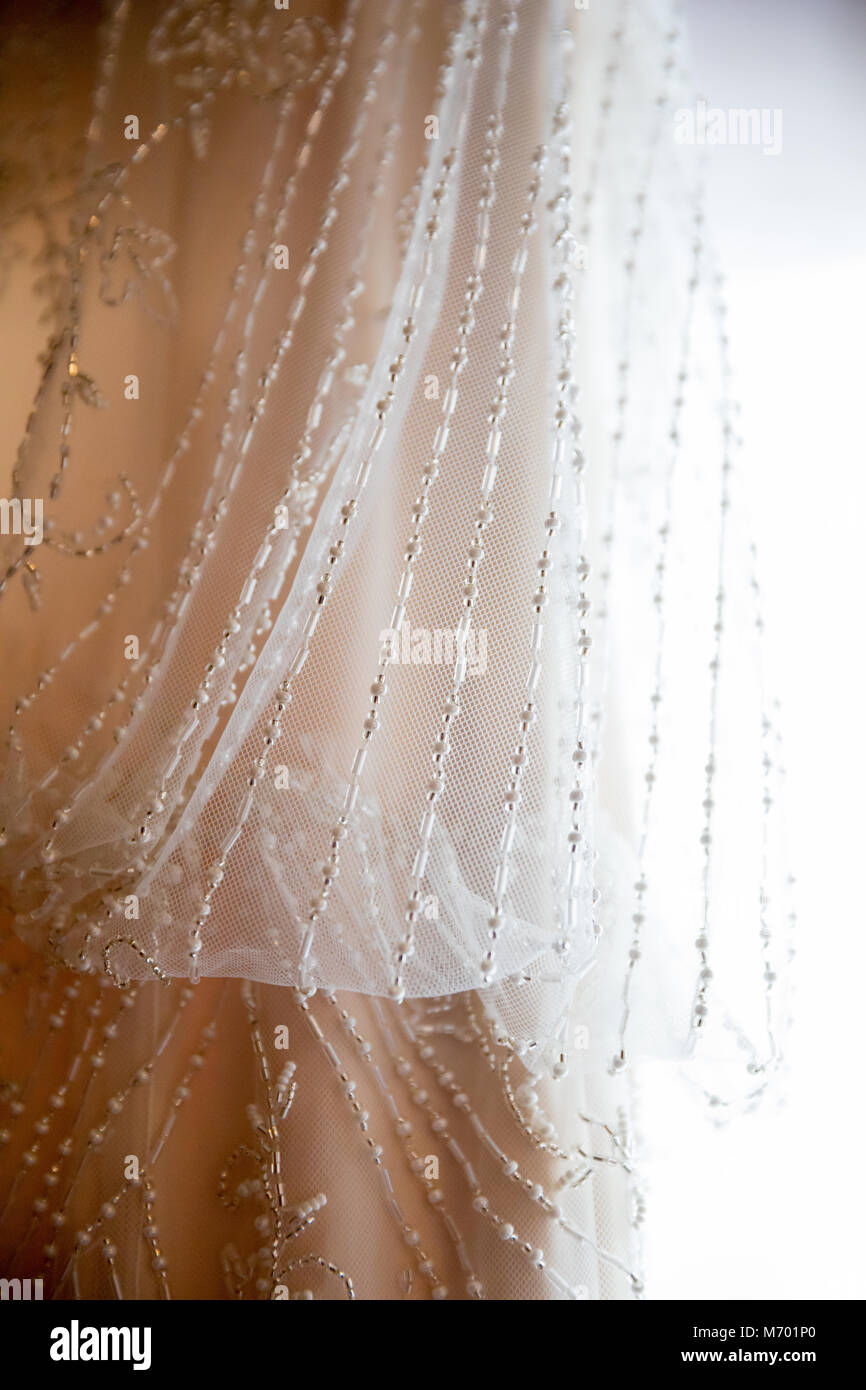 Wedding Dress Detail Stock Photo