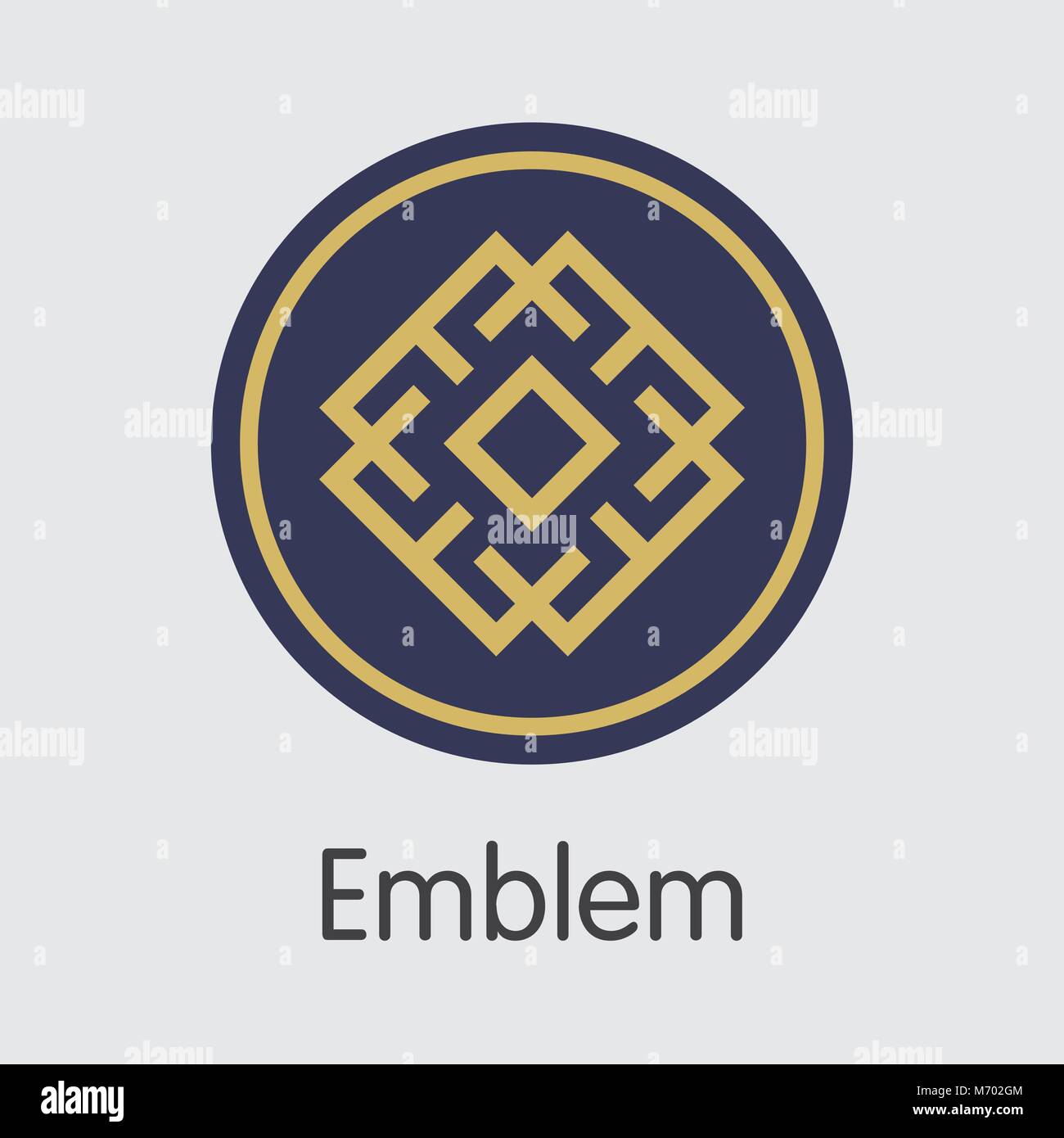 Emblem Digital Currency - Vector Colored Logo. Stock Vector