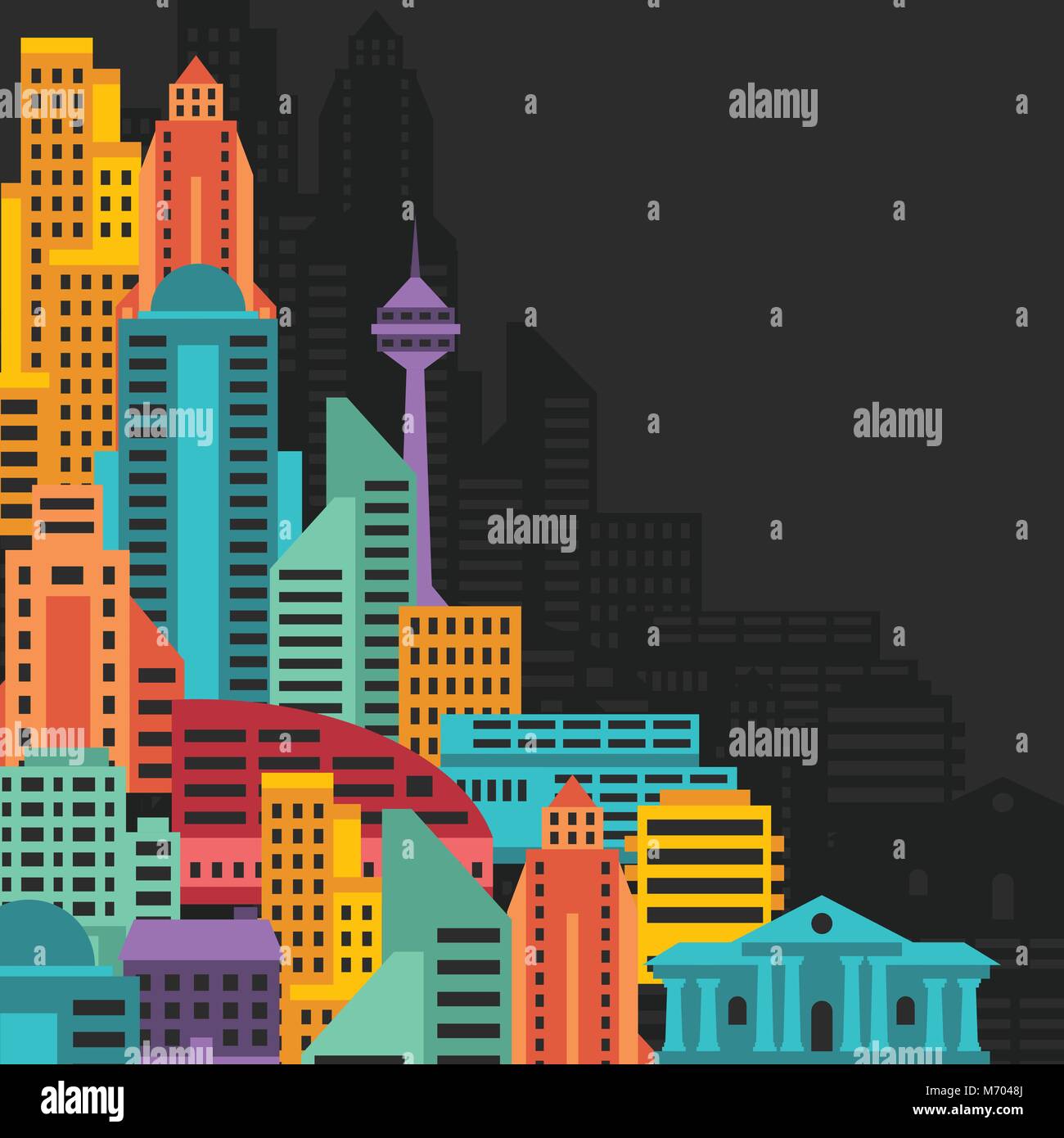 Background with buildings Stock Vector Images - Alamy