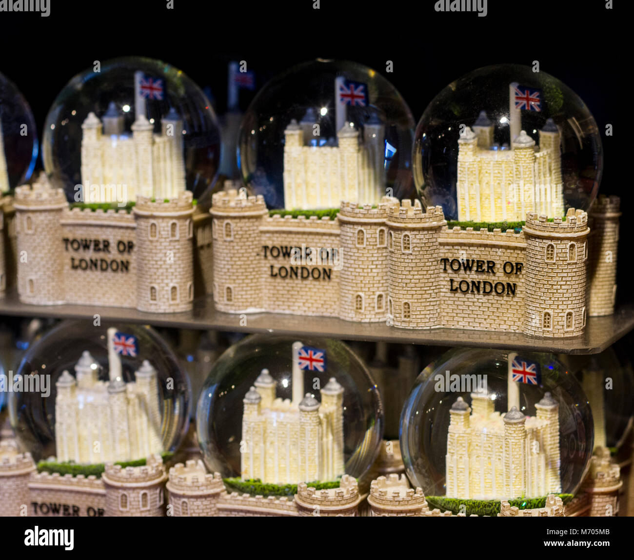 Snow globe, globes, souvenir shop, London UK tower of london. british