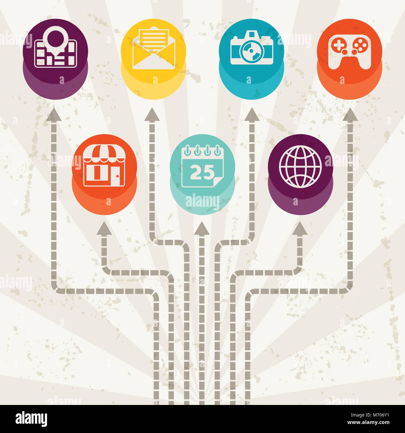 Social media concept illustration in flat design style Stock Vector ...