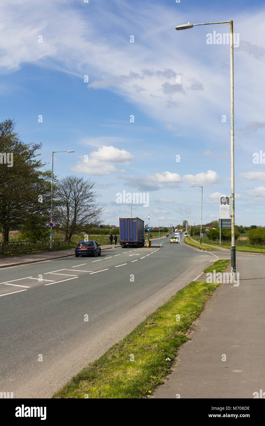 The A6 trunk road between Little Hulton and Over Hulton, Bolton Stock