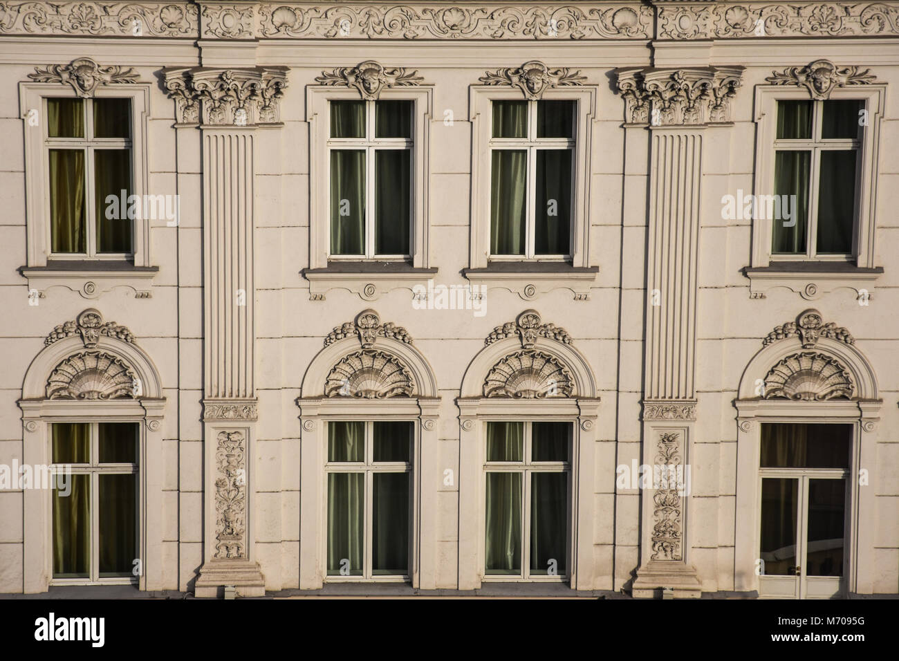 Old building facade. Bucharest, Romania Stock Photo