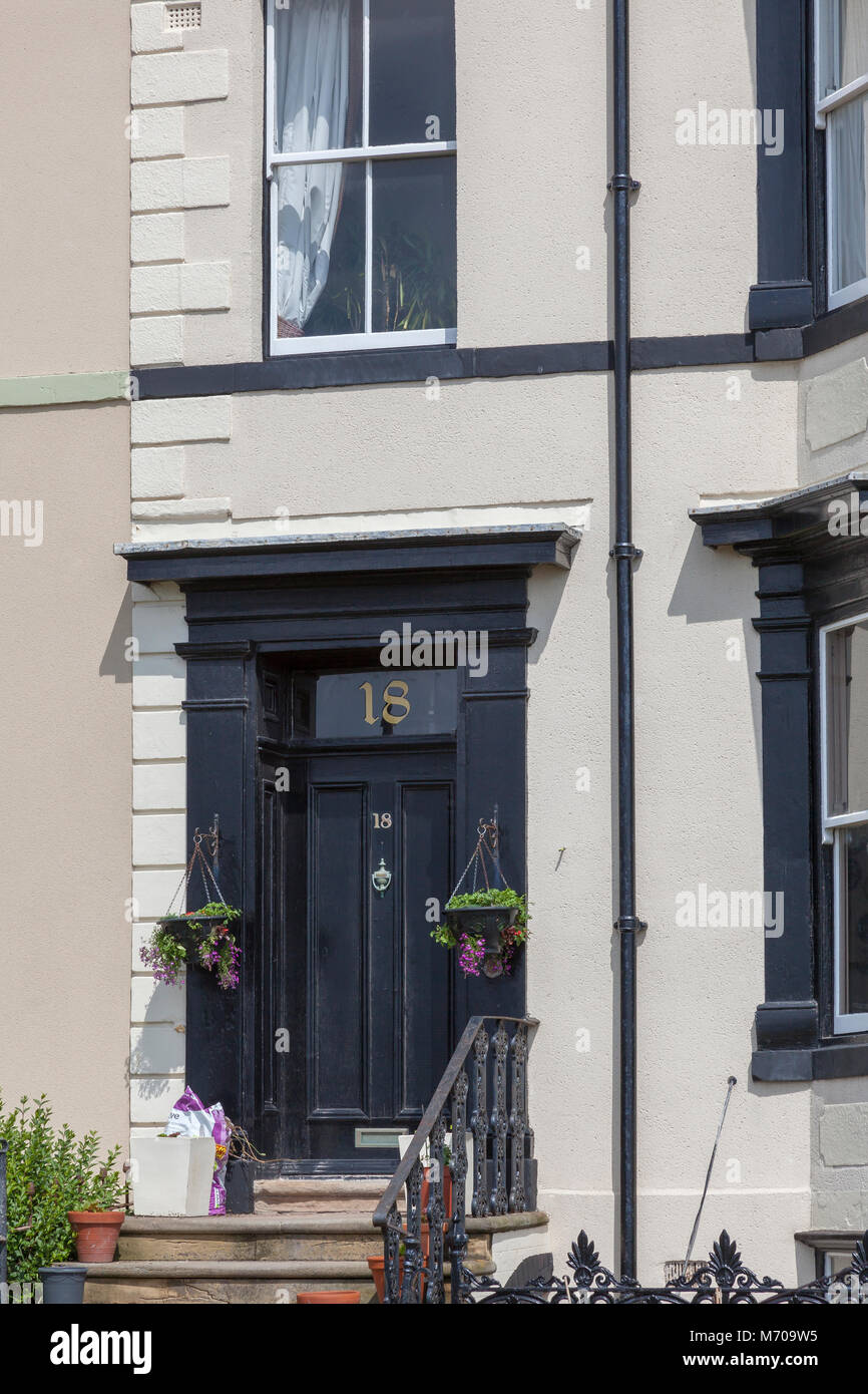 Attractive terrace houses on Cliff Terrace, Hartlepool, County Durham