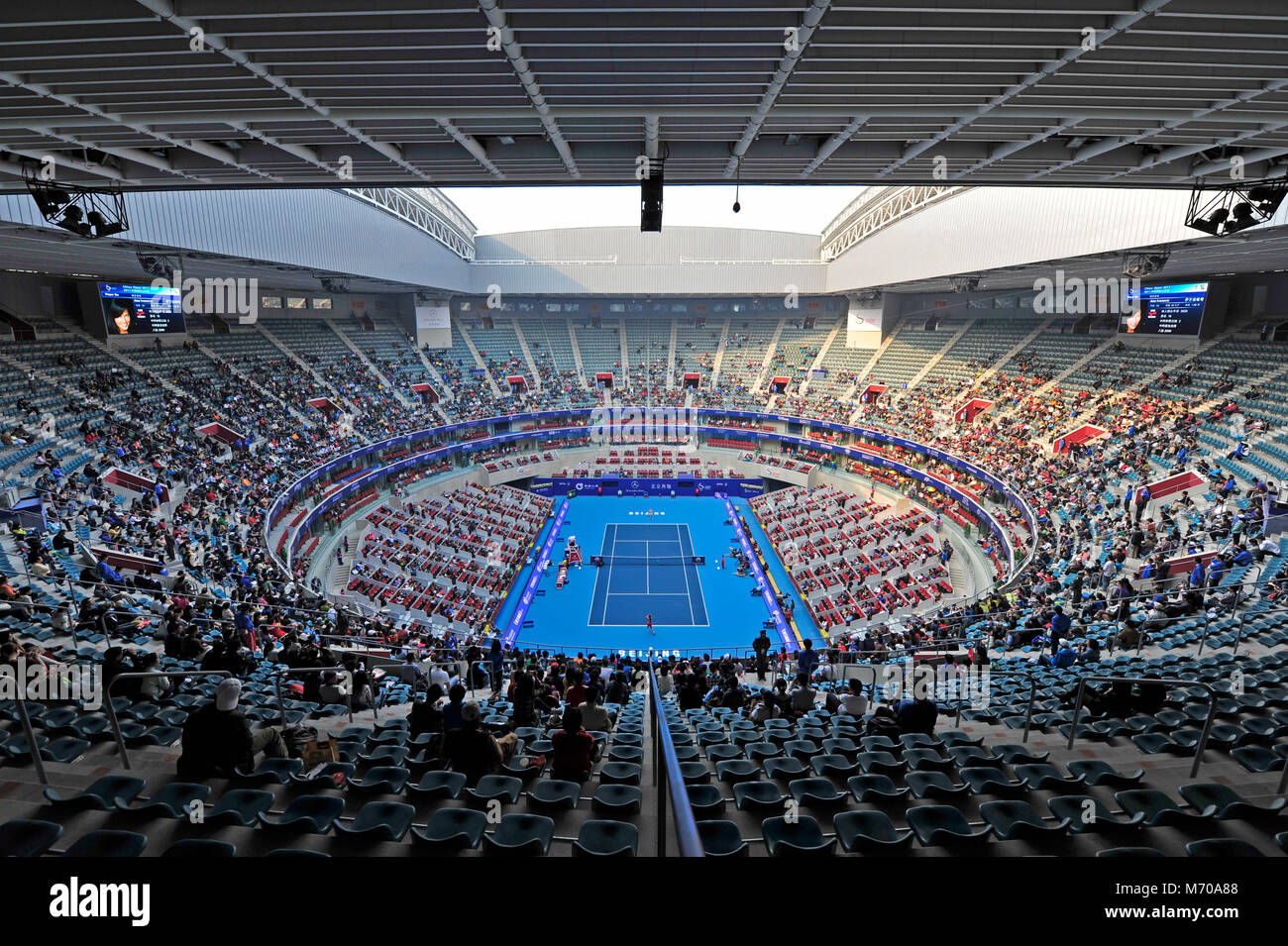 Diamond court at the China National Tennis Center in Beijing during the