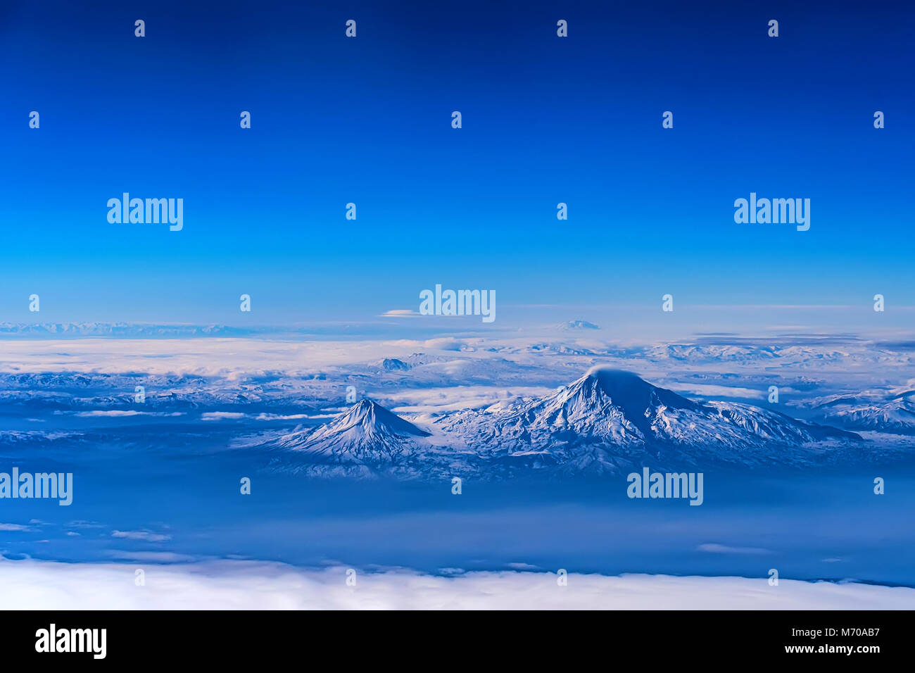 Aerial view of Mount Ararat Stock Photo Alamy