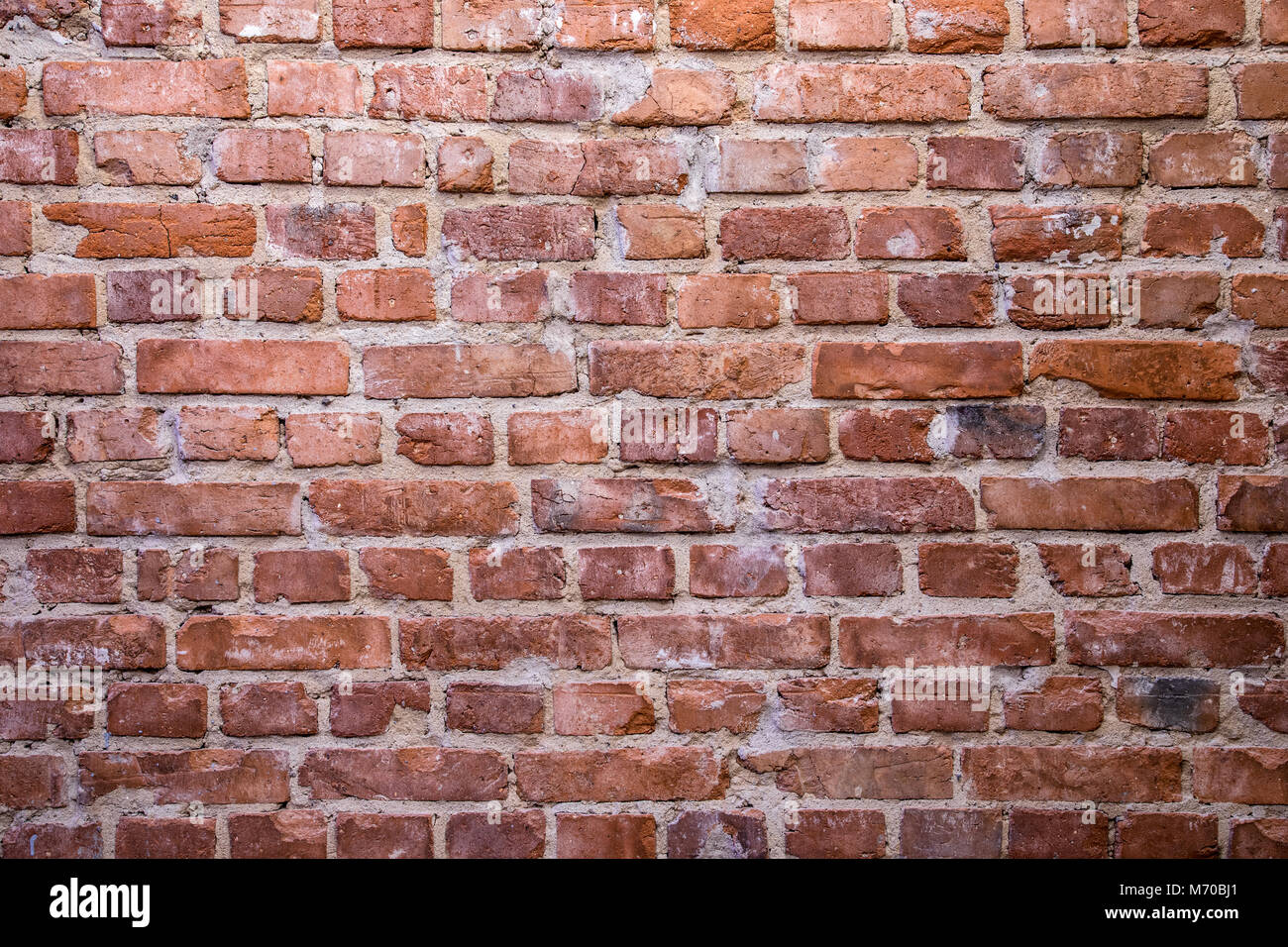 Background with old red brown brick wall Stock Photo - Alamy