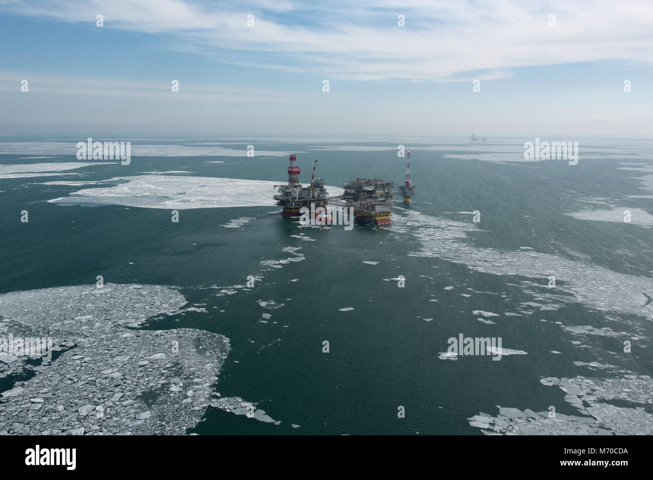 Russia oil ice platform hi-res stock photography and images - Alamy