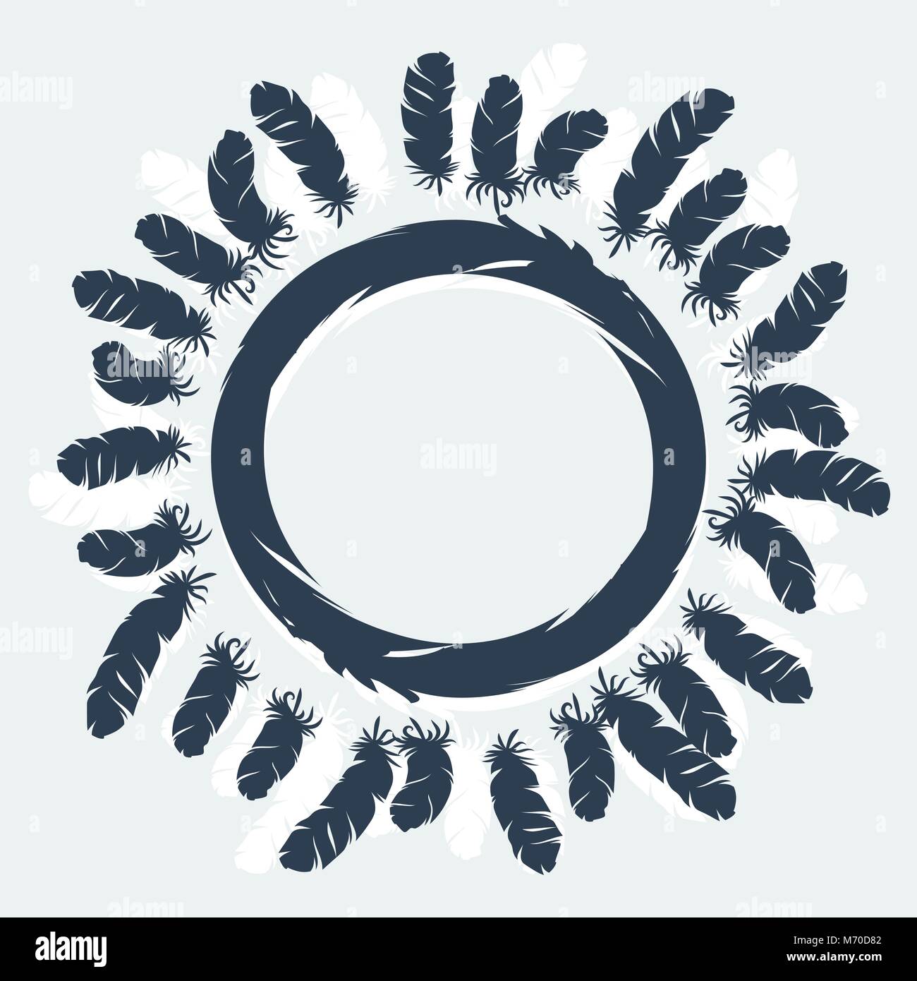 Design background with hand drawn bird feathers Stock Vector Image ...