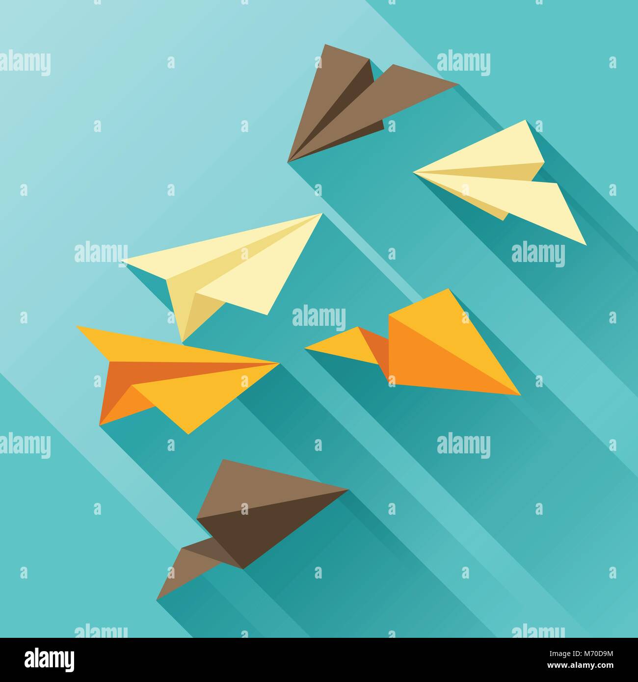 Illustration of paper planes in flat design style Stock Vector Image & Art Alamy