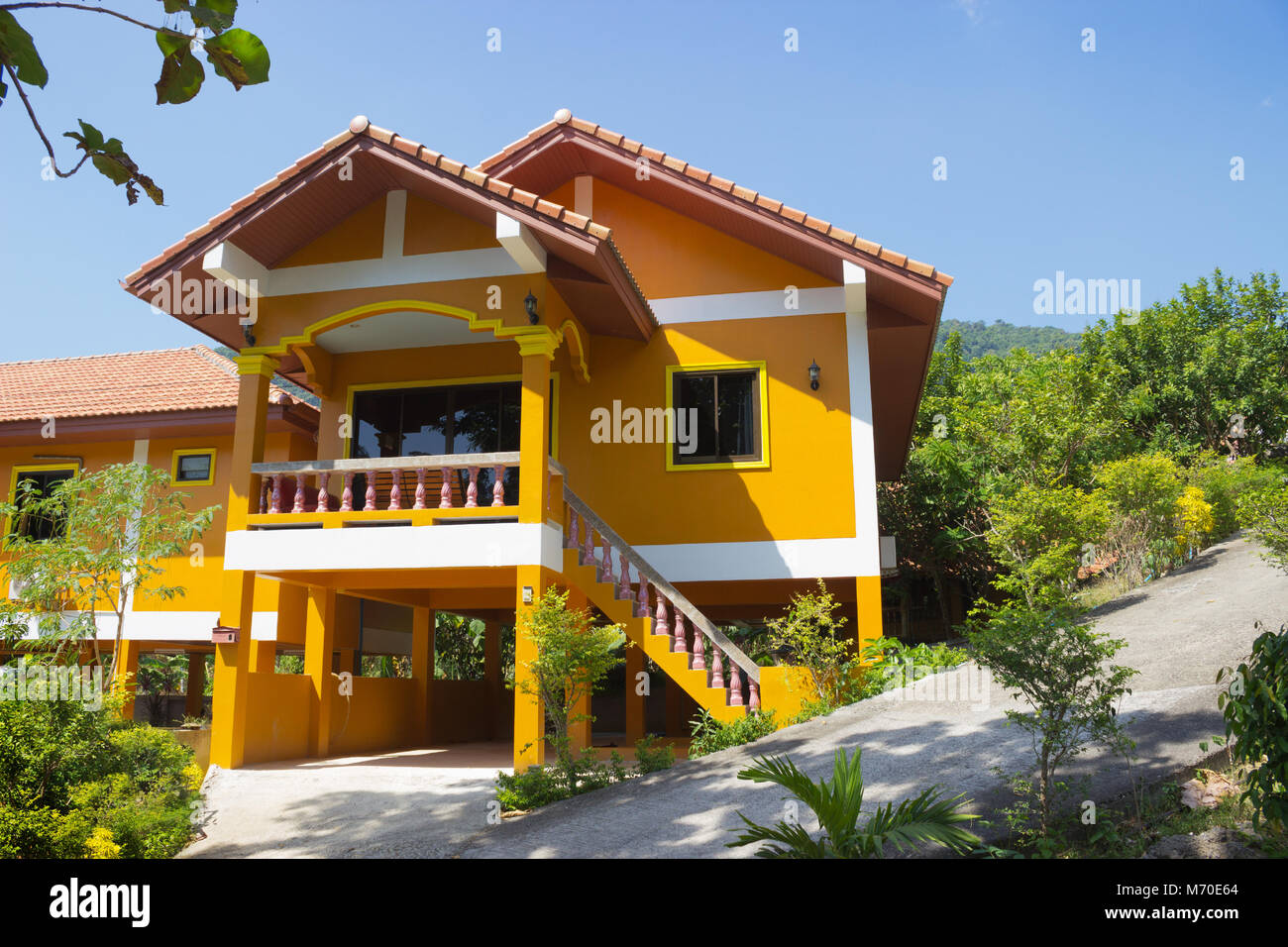New home. Family house modern homes at Thailand Stock Photo
